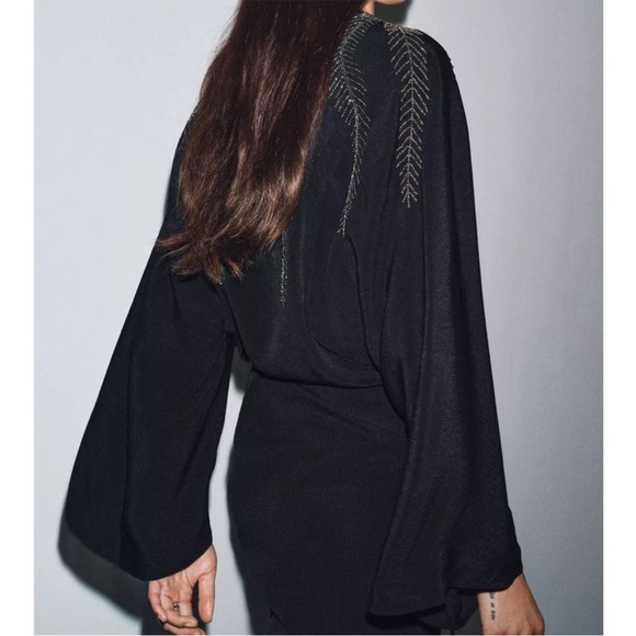 ZARA BEADED EMBROIDERY DRESS - Picture 5 of 8